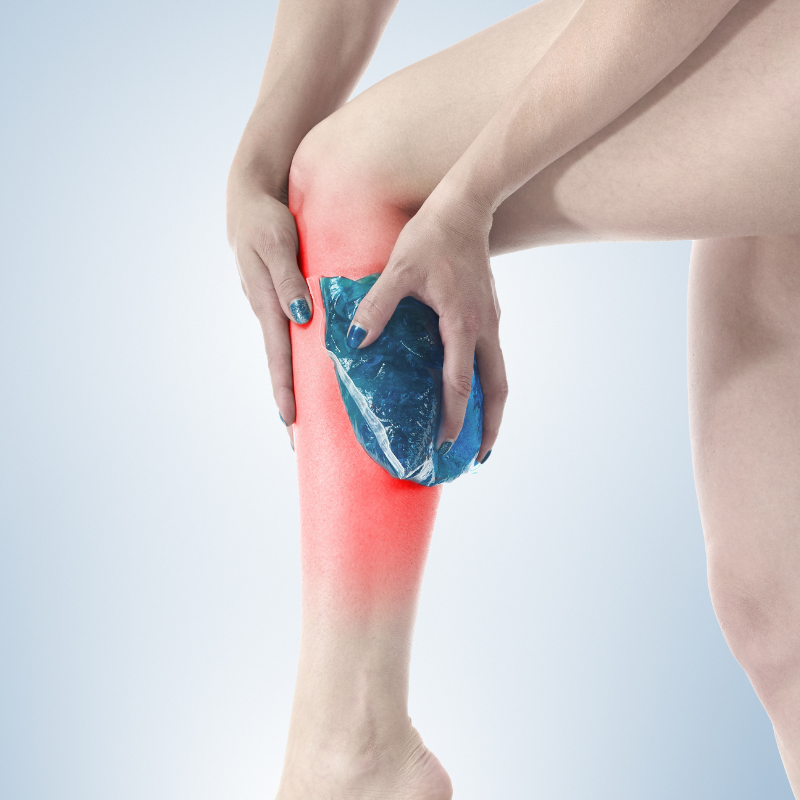 Throbbing, muscle cramps, and dull aching pain that worsens after long periods of sitting or standing.