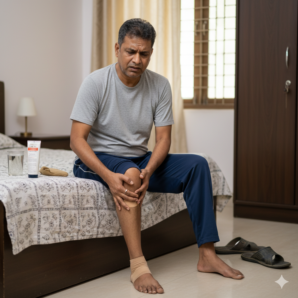 Sudden pain in one leg with swelling