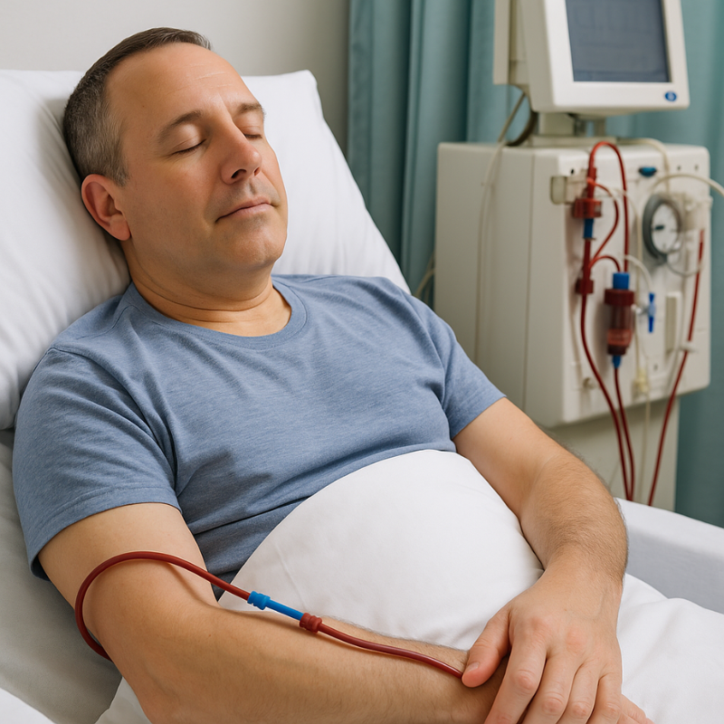 Steady blood flow during dialysis